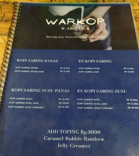 Kopi saring Warkop M. Aboe Talib